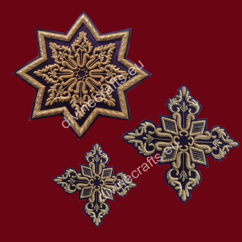 Gold Bullion Embroidery Patches 