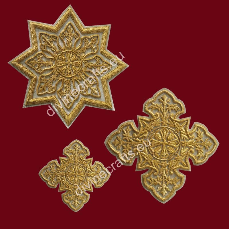 Silver Gold Embroidery Priest Cross Sets