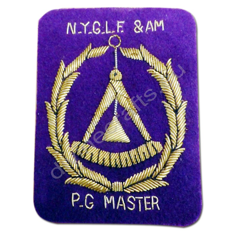 Master Vintage Masonic Patch Purple