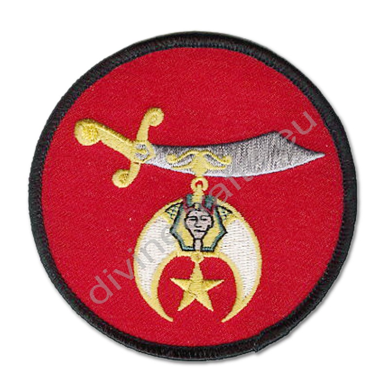 Masonic Shrine Red Embroidered Patch