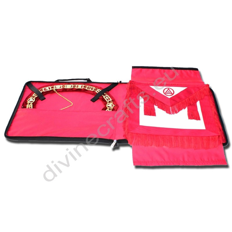 Masonic Regalia Collar and Apron Bag Case Red 