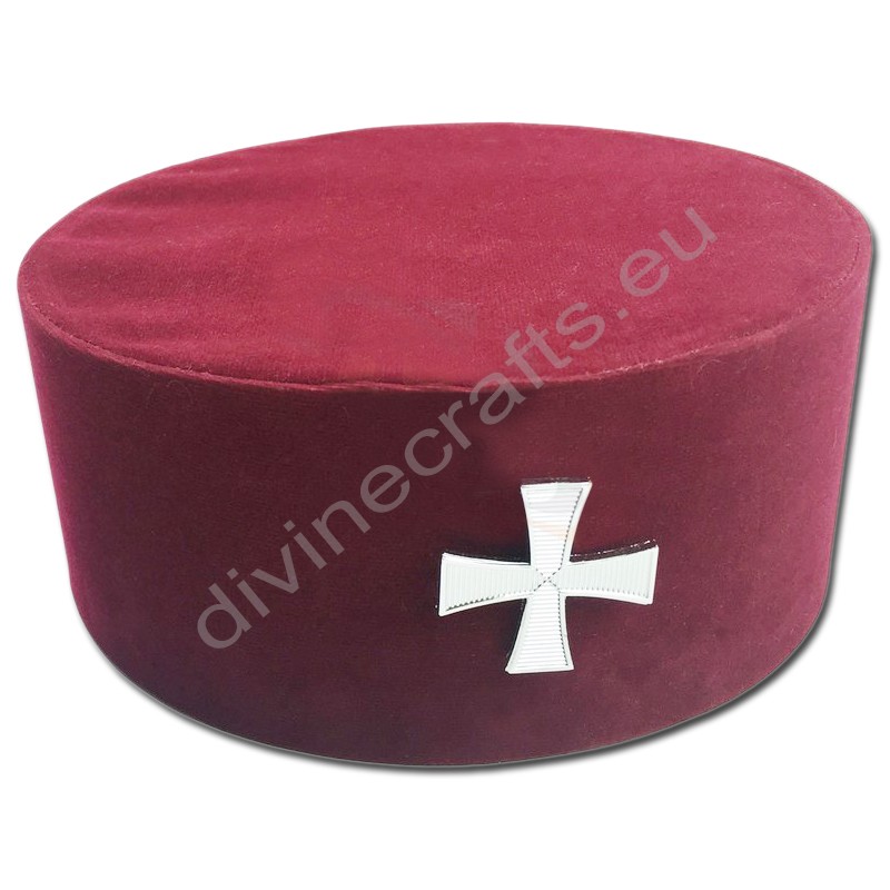 Masonic Knight Templar KT Cap/Hat with Red Cross