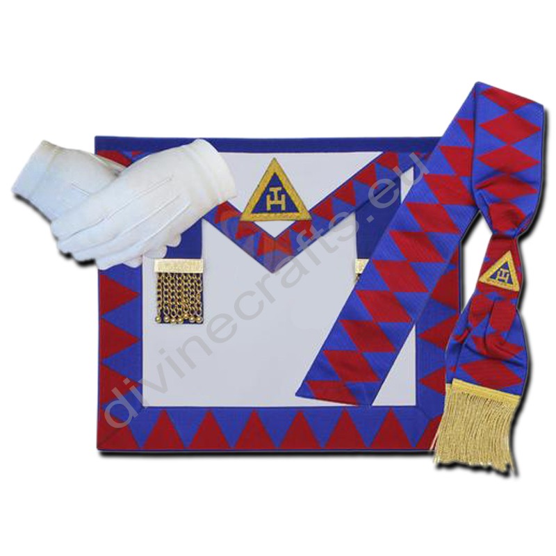 Masonic Regalia Royal Arch Provincial Apron,Sash,Gloves Set