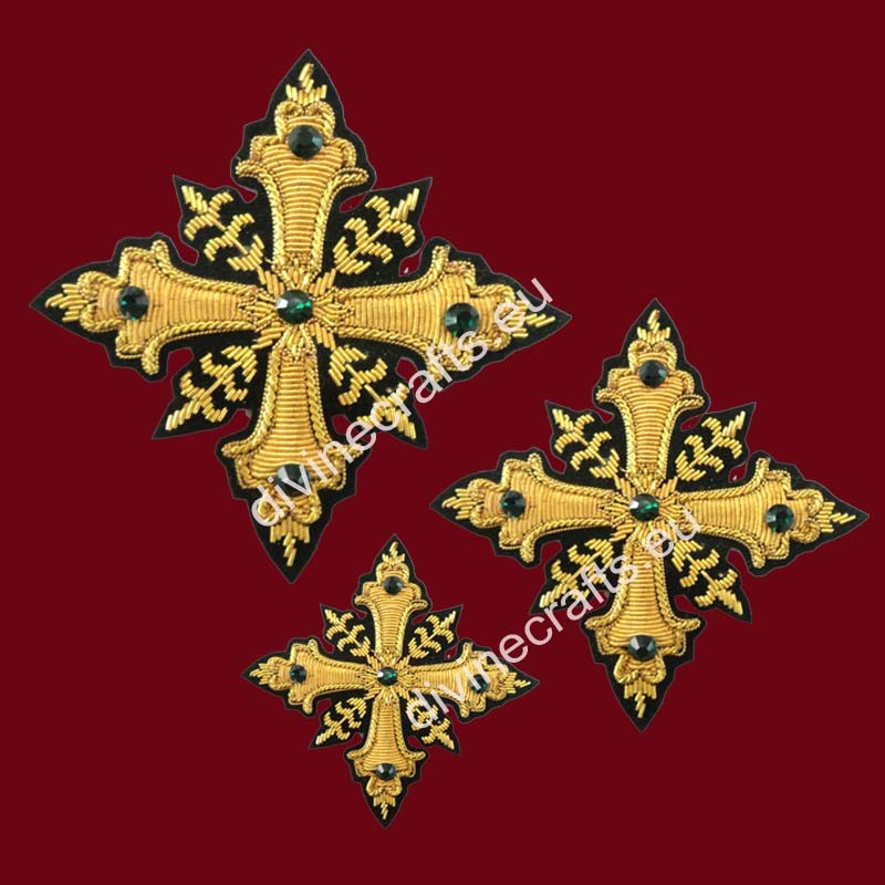 Gold Metallic Cross Set for Vestments