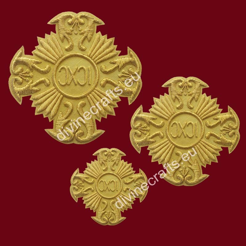 Russian style Gold Classical Cross Set  