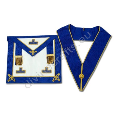 Craft Provincial Undress Apron with Blue Rosettes and Collar Set