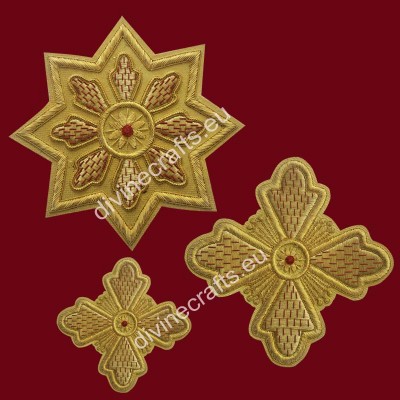 Russian Applique Hand Embroidered Cross Set