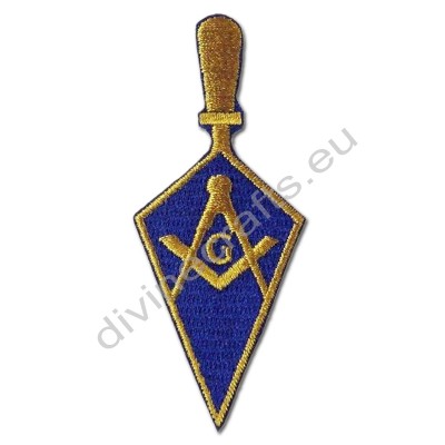 Masonic Trowel Embroidered Iron On Patch