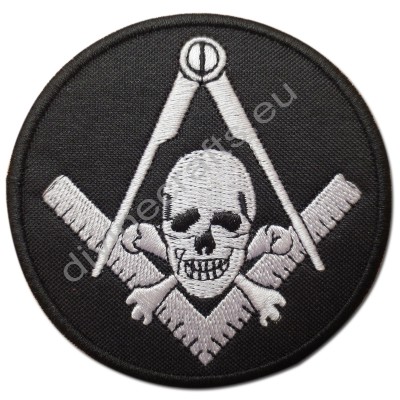 Compasses Skull Masonic Embroidery Patches