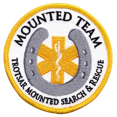 Mounted Team Embroidered Patch