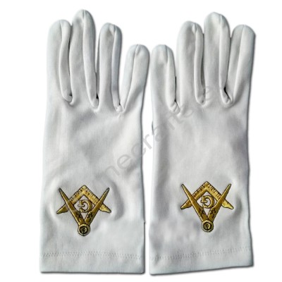 Masonic Craft Regalia Cotton Gloves