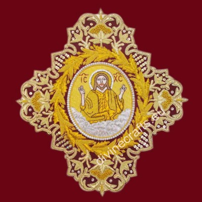 Embroidered Cross with Gold Icon