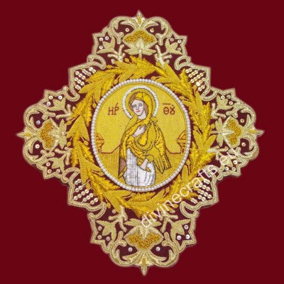 Embroidered Gold Cross with Icon