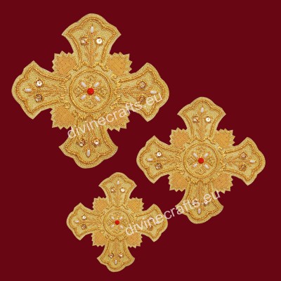 Orthodox Embroidered Handmade Cross Set